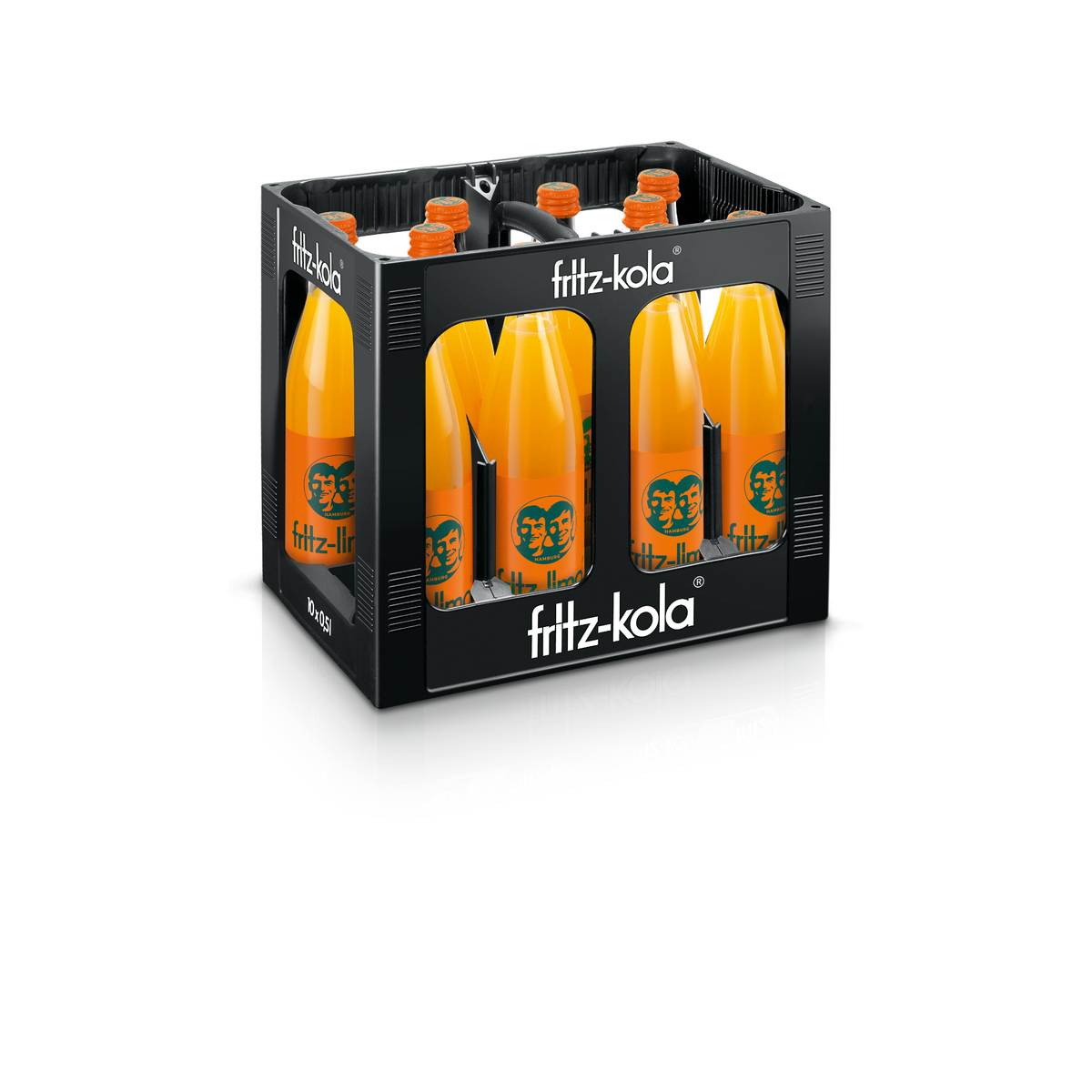 Fritz Kola Orange 10x0,5l Glas