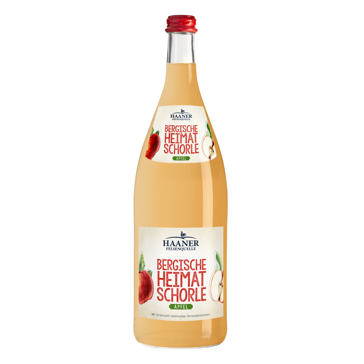 Haaner Felsenquelle Heimatschorle Apfel 6x1l Glas