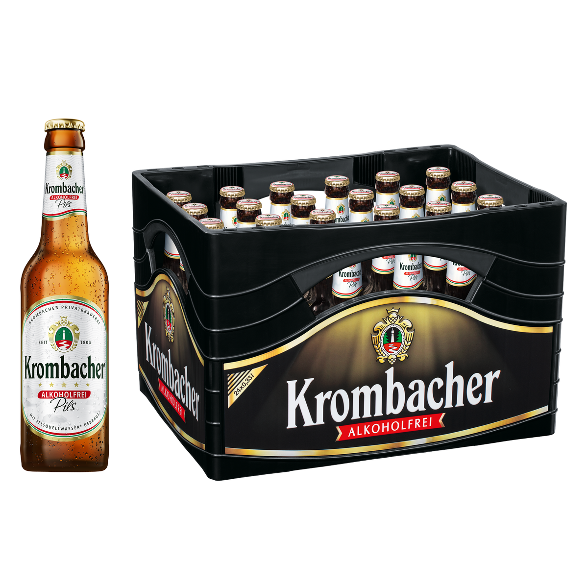 Krombacher Pils Alkoholfrei 24x0,33l Glas