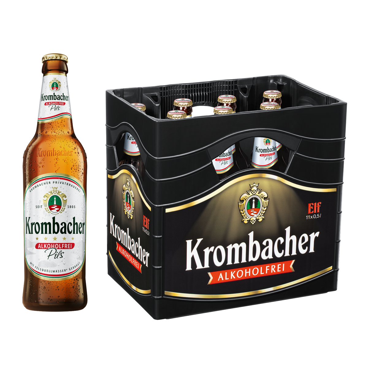 Krombacher Pils Alkoholfrei 11x0,5l Glas